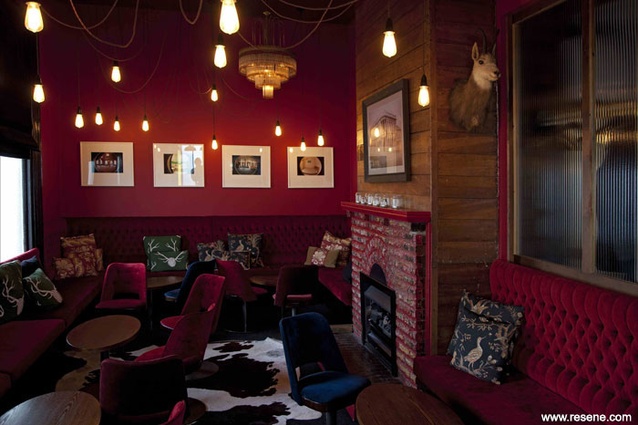 The Snug Lounge in New Plymouth was a finalist of the Resene Total Colour Awards in 2012. 