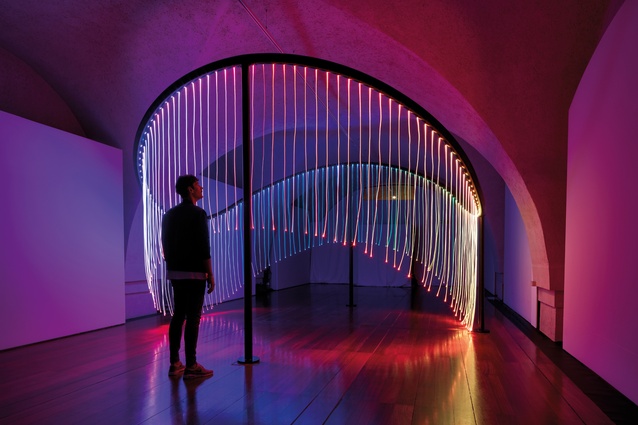 Other LDB entries encompassed different behaviours and ways of thinking. Representing Australia, Flynn Talbot’s rainbow <em>Full Spectrum</em> light installation was inspired by the 2017 amendment to the country’s Marriage Act, which legalised same-sex marriage. 