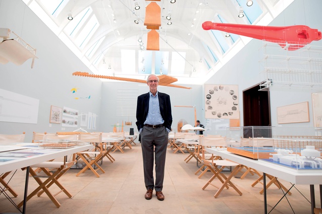 Italian architect Renzo Piano at the <em>Renzo Piano: The Art of Making Buildings</em> exhibition on display at the Royal Academy of Arts, London.