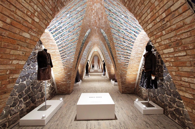 Brick and mosaic surfaces reference the materials, patterns and structures found in Marisfrolg garments.