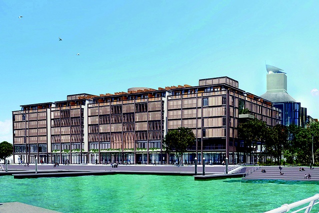 The hotel will be located on the current Team New Zealand site on Halsey Street, overlooking the harbour.