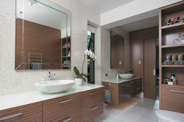 The twin vanity units in the master ensuite.
