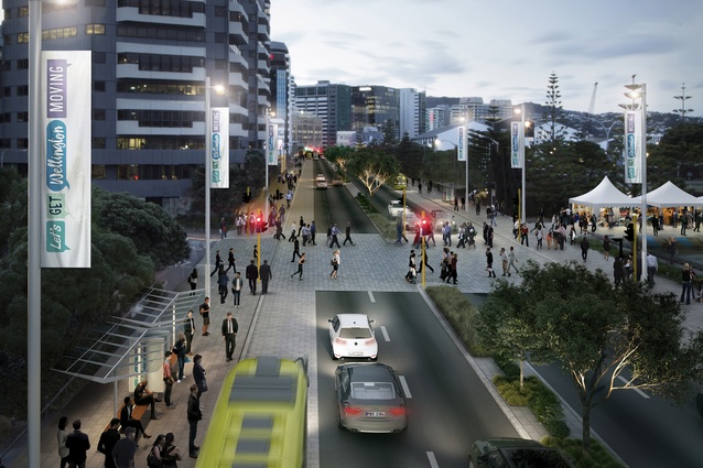 The Let's Get Wellington Moving (LGWM) vision features an emphasis on mass transit plus walk- and bike-ability.