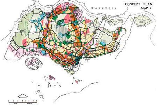Singapore Concept Masterplan 1971, known as the "Ring Plan".