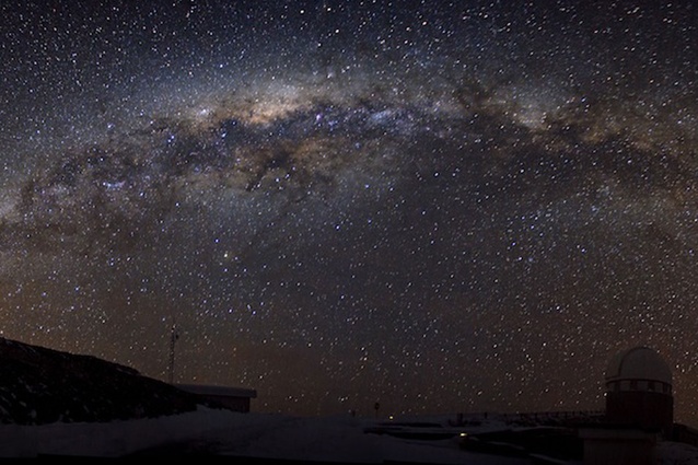 The Milky Way arches over the European Southern Observatory in Chile.