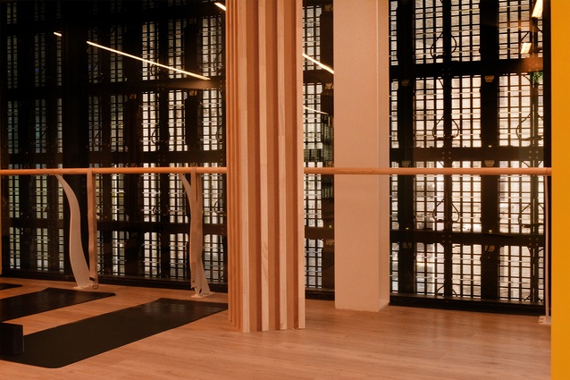The yoga studio at the District gym on Queen Street in Auckland.