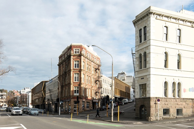 The building is integrated with the surrounding historic built fabric within the Moray Place–Dowling Street heritage precinct.