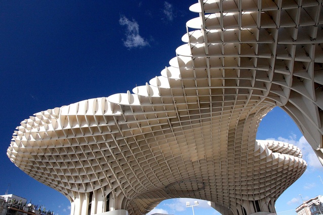 The Metropol Parasol in Seville, Spain, designed by J. Mayer H. Architects was completed in 2011. 