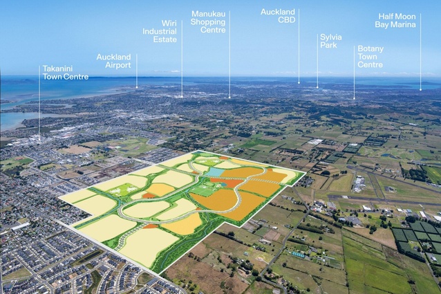 A map of the Sunfield development in Papakura, Auckland.