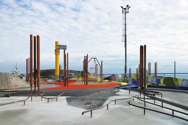Geopark is a playground using resources from the offshore oil industry. 