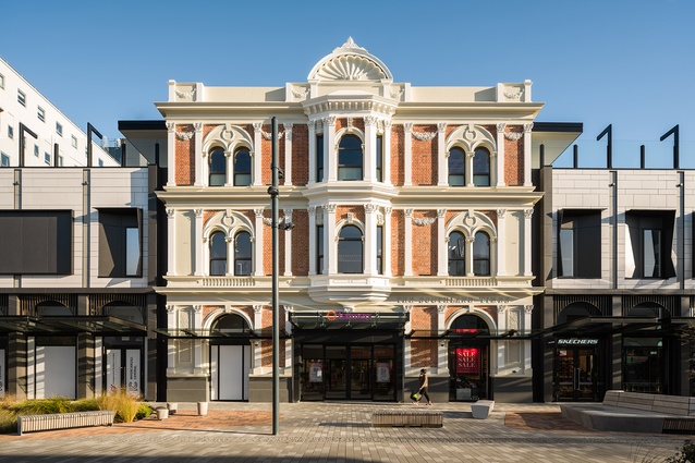 The Southland Times Building is one of three retained heritage façades on Esk Street.