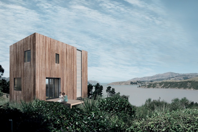 An artist's impression of the Warrander Studio - the country's first building to use a digitally prefabricated cassette panel cladding system.