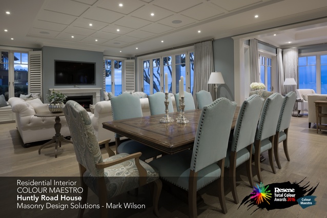 Residential Interior Colour Maestro Award winner: Huntly Road House by Mark Wilson of Masonry Design Solutions.