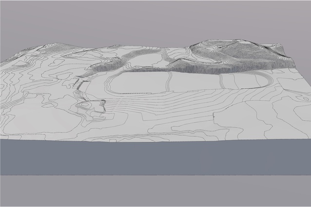 RRA proposed landform for Three Kings Quarry redevelopment for Puketapapa Local Board and Three Kings United Group (2016).