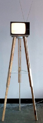 A tripod display piece developed by John van Huenen and Andrew Wilkie for 'Fabricating the Laneway' .