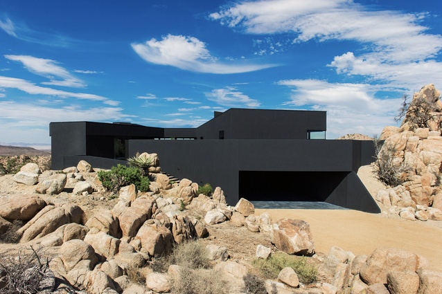 Black Desert House, California, United States, by Oller & Pejic Architecture, 2012. The client's brief was to "build a house like a shadow".
