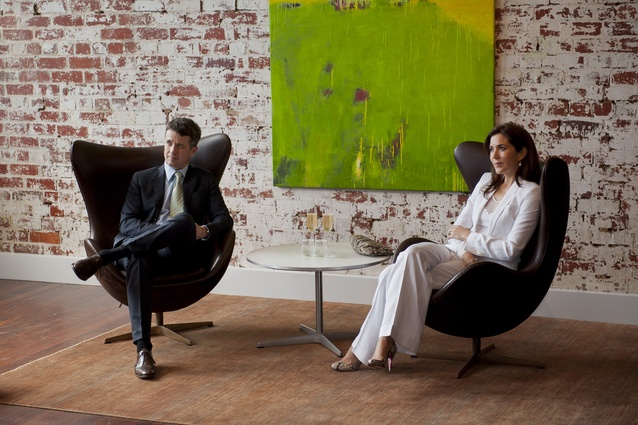 Prince Frederick and Princess Mary enjoyed the award ceremony from Arne Jacobsen-designed Egg chairs.