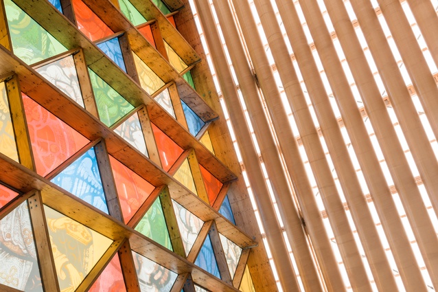 Cardboard Cathedral in Christchurch by Shigeru Ban Architects, 2013.