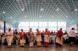 A blanket of sweet frangipani: Lesieli Tonga Auditorium