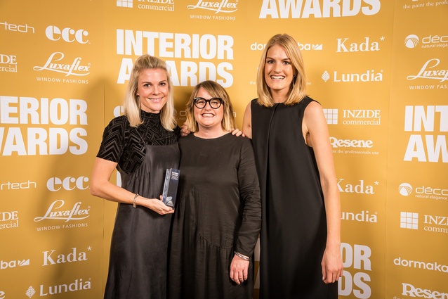 Liv Patience, Toni Brandso and Olivia Macfarlane (Material Creative); winner, Hospitality Award. 