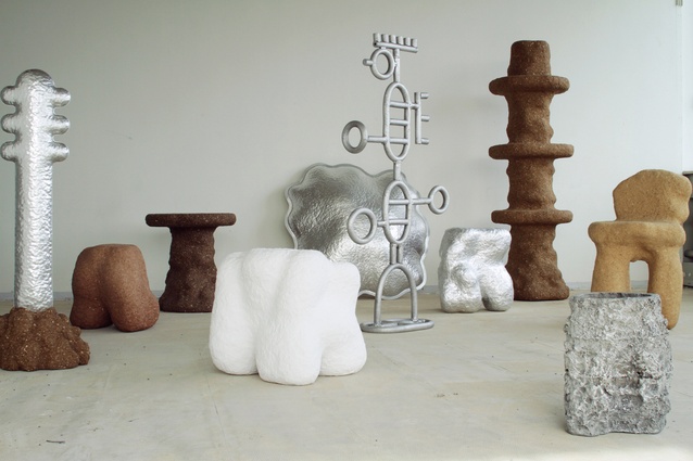 Raw organic forms were popular, including these lumpy creations by emerging Norwegian designer Sigve Knutson. 