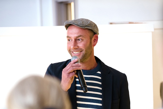 Adam Goodrum at the AGxCult collection launch party at the Cult showroom, Parnell, Auckland.