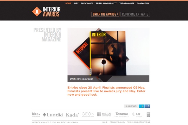 Interior Awards 2012 entries close April 20