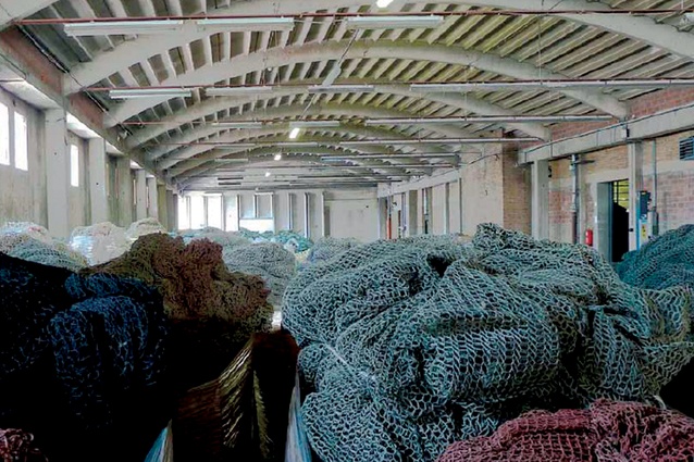 Fishing nets are collected to be recycled for Econyl’s fibres. 
