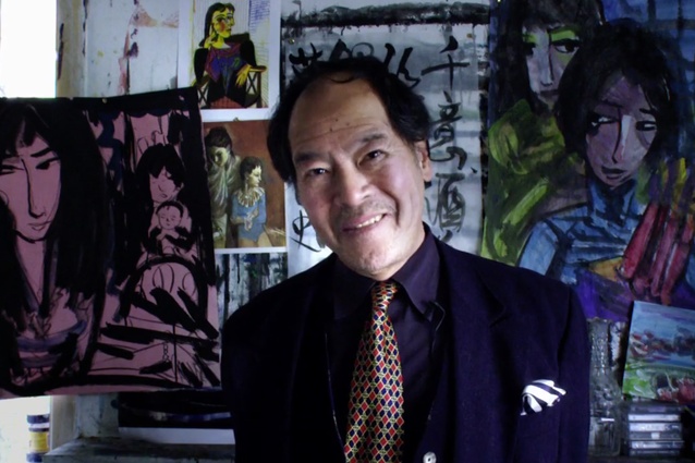 Rossano Fan in his art studio — from 2011 documentary, <em>The Temptation of Rossano Fan</em>.