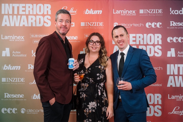 Ross Millin, Vicky Ellis and Kelly Morris of Décortech and 2022 Interior Awards sponsors.