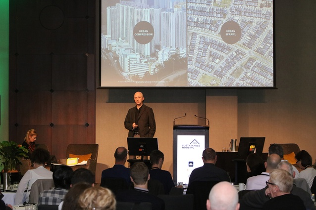 James Legge, director of Six Degrees Architects in Melbourne, discusses the Nightingale model at the NZGBC Sustainable Housing Summit 2016.