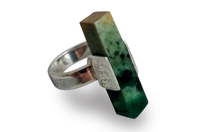 One of the rings that Liz has created while learning to work with silver.