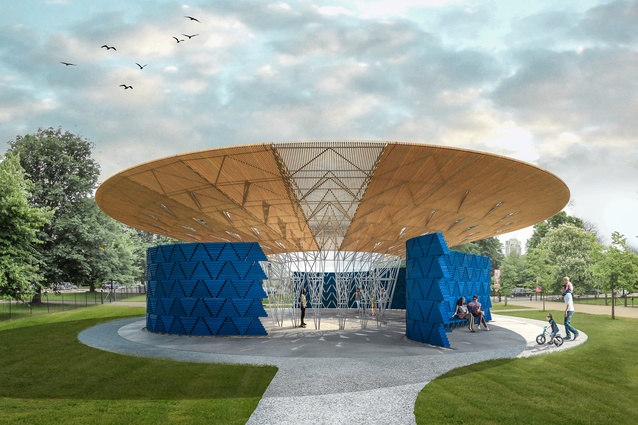 The proposed 2017 Serpentine Pavilion designed by Diébédo Francis Kéré.