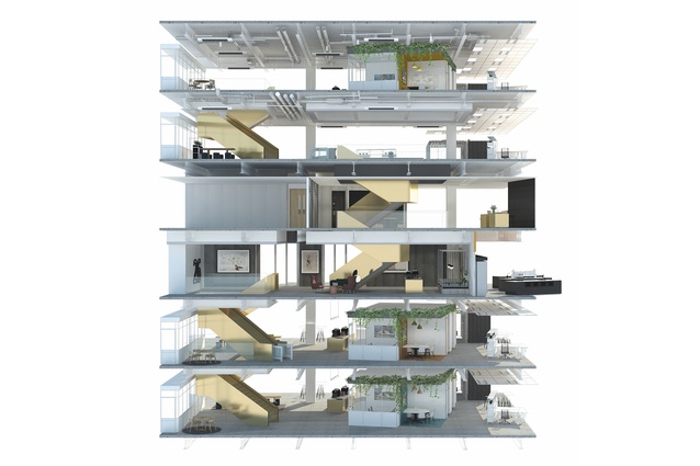 Multi storeys of multiple-choice workspaces are available for employees at PwC Auckland in Commercial Bay.