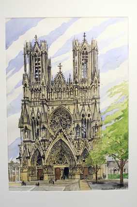 Reims Cathedral by Edwin Elliott.