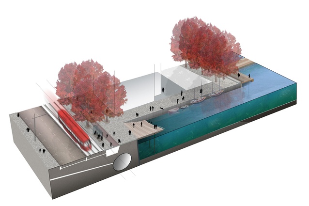 The Spadina Wavedeck project is a critical component within future streetscape design of Queens Quay.
