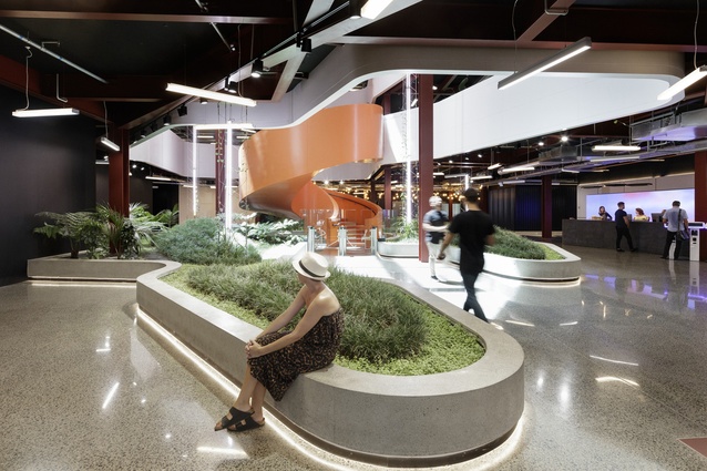 Winner – Resene Total Colour Commercial Interior Shared Space Award: B:Hive, Smales Farm by BVN in association with Jasmax.