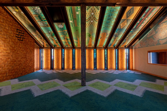 The interior expresses Te Rākau Tioua, The Cosmic Tree.