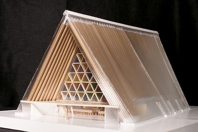 Concepts for Shigeru Ban’s Cardboard Cathedral, proposed for Christchurch.