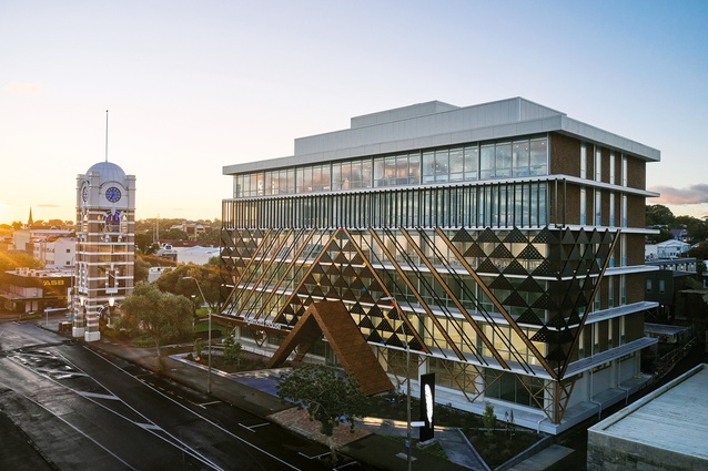 Ngāmotu House, in partnership with Te Atiawa, Ngāti Te Whiti, cultural narrative author tohunga toi Hemi Sundgren, and artists Kerehama Waru Te Pū and Barry Te Whatu.
