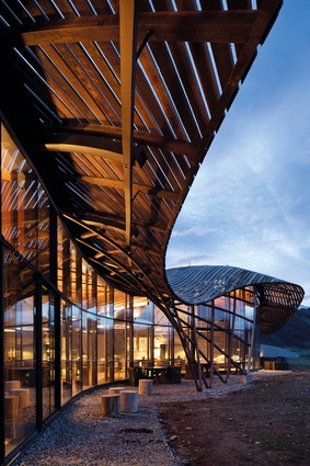 Lindis Lodge by Architecture Workshop is a finalist for the Best Use of Certified Timber Prize.