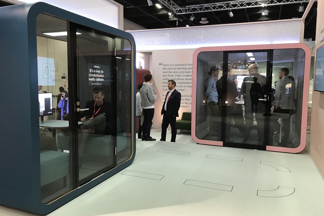 Acoustic pods – like these from Framery – were popular at this year's trade fair.