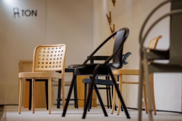 The TON 822 chair, created in partnership with the Swedish studio Claesson Koivisto Rune.