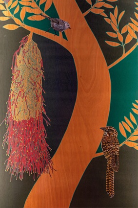 Saffronn Te Ratana (Ngai Tūhoe) was responsible for the rākau and manu (trees in flower and birds).