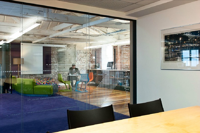 Meeting rooms are located on a central axis.