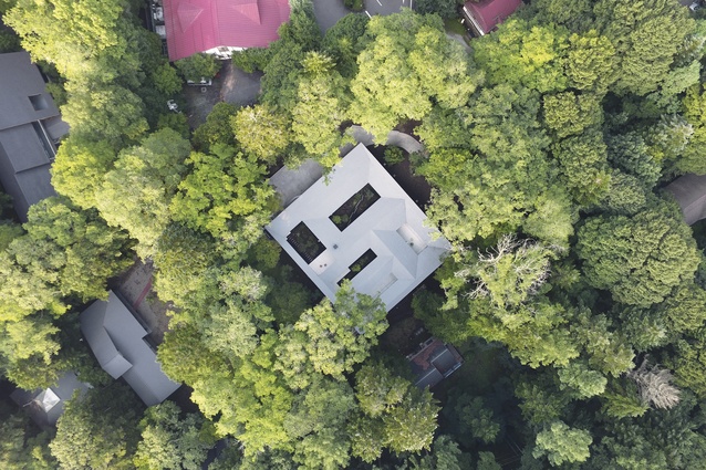 The house seen from above.