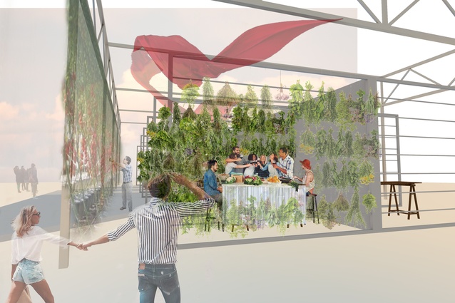 Render of Joy in Sharing, a FESTA installation concept from one of the New Zealand Institute of Architects' cross-practice teams.