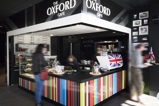 The Oxford Cafe plays a role in immersing customers in the Mini brand. 