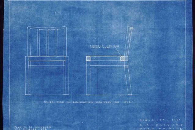 Blueprint - Plans for a chair, 1952. 