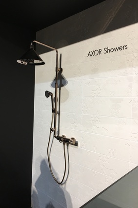 Hansgrohe showcase new PowderRain technology that reduces water consumption by three litres per minute.